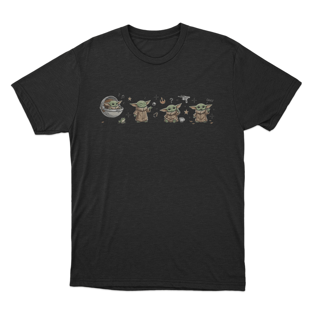 Cute Grogu Collage Unisex T Shirt Black Cute Grogu Collage Unisex T Shirt Black