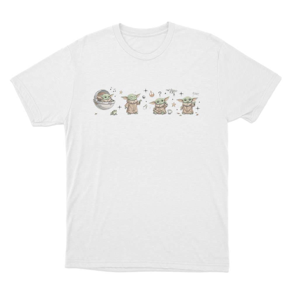 Cute Grogu Collage Unisex T Shirt White Cute Grogu Collage Unisex T Shirt White