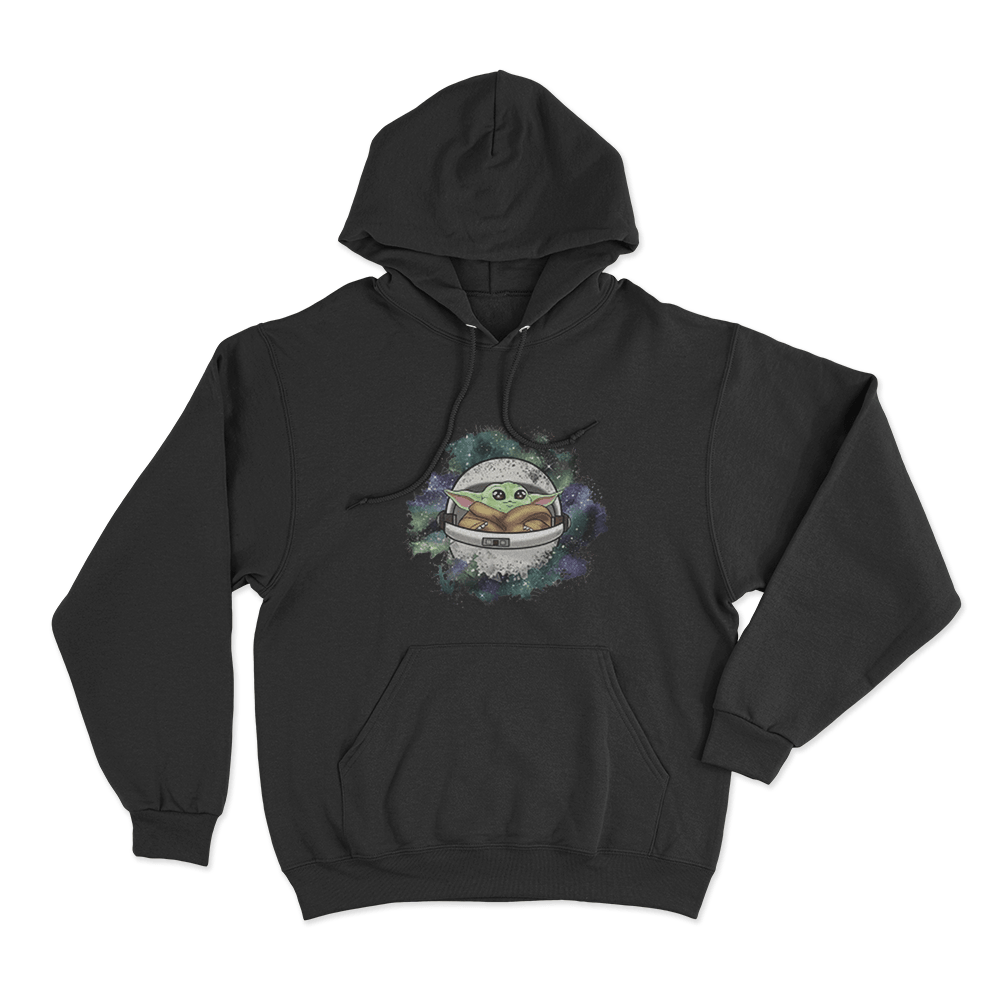 Galaxy Grogu In Pod Unisex Hoodie Black Galaxy Grogu In Pod Unisex Hoodie Black
