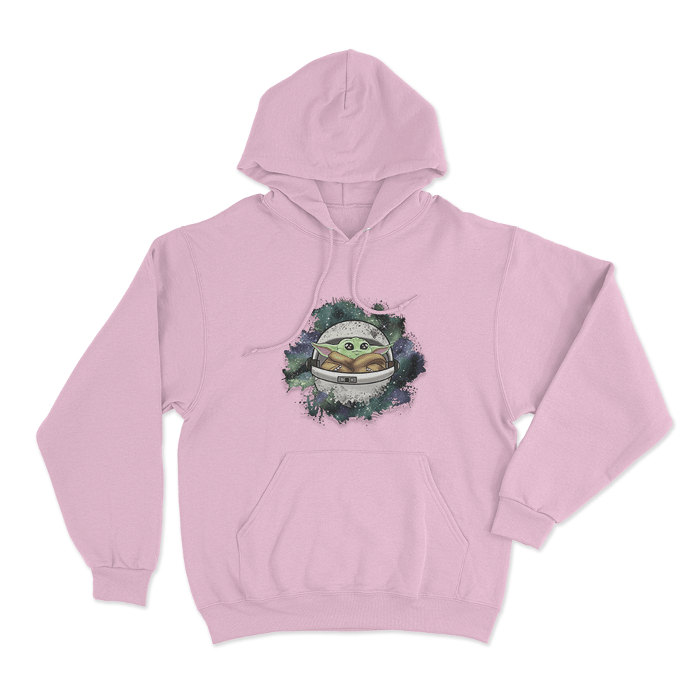 Galaxy Grogu In Pod Unisex Hoodie Pink Galaxy Grogu In Pod Unisex Hoodie Pink
