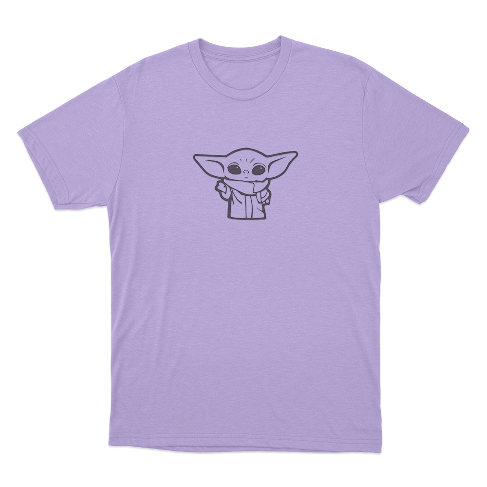 Simple Grogu Sketch Unisex T Shirt Purple Simple Grogu Sketch Unisex T Shirt Purple