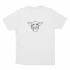 Simple Grogu Sketch Unisex T Shirt White